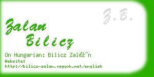 zalan bilicz business card